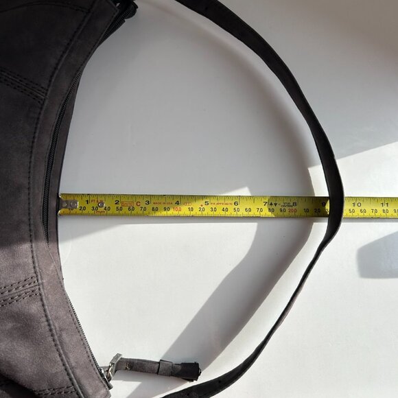 Esprit Suede Hobo Shoulder Bag, Adjustable Strap in Dark Brown - Picture 11 of 12